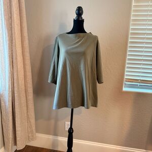 Karen Scott Sage Green Women's Tunic cotton